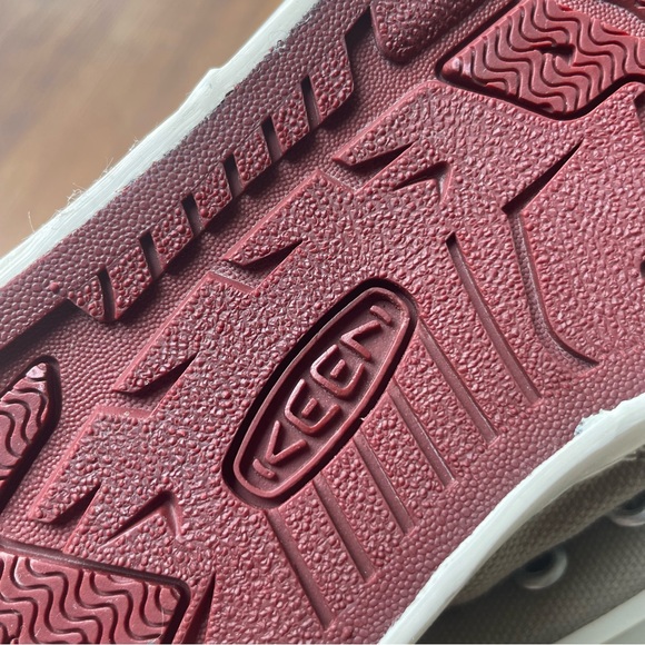 SOLD Keen Shoes Womens 8.5 Coronado III Tan Gray Casual Canvas Sneakers Laces - Picture 10 of 14